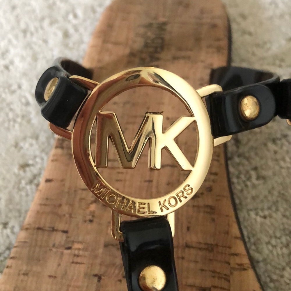 Michael Kors - Black and Gold Sandals